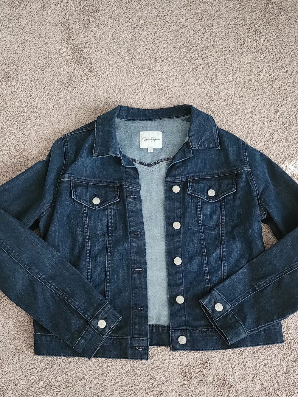 Jessica Simpson Dark Blue Denim Jean Jacket